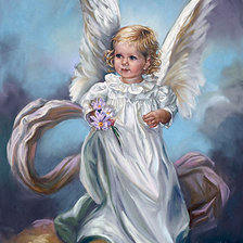 Оригинал схемы вышивки «ангелочек» (№517979)