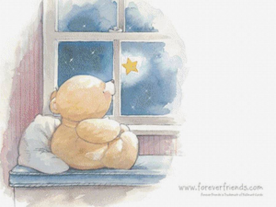 Спокойной ночи, малыши. - дети, медведь, игрушки - предпросмотр