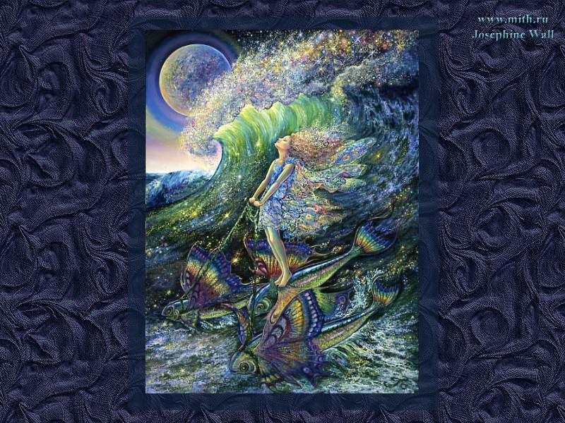 Серия "Сказочный мир" - девушка, море, сказка, рыбки - оригинал