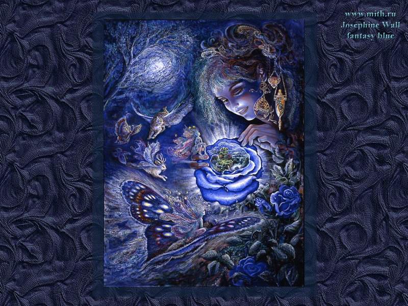 Серия "Сказочный мир" - цветы, бабочки, сказка, девушка - оригинал