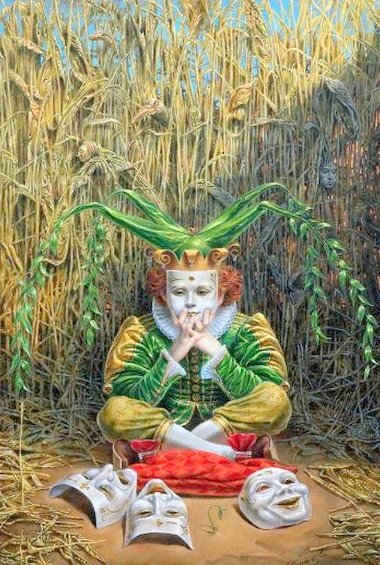 Выбор маски...(сюрреализм) - маски, сюрреализм, люди, живопись, картины - оригинал