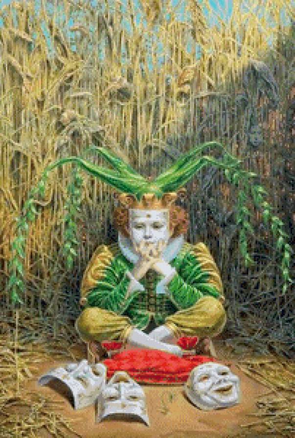 Выбор маски-2 (сюрреализм) - картины, живопись, маски, люди, сюрреализм - предпросмотр