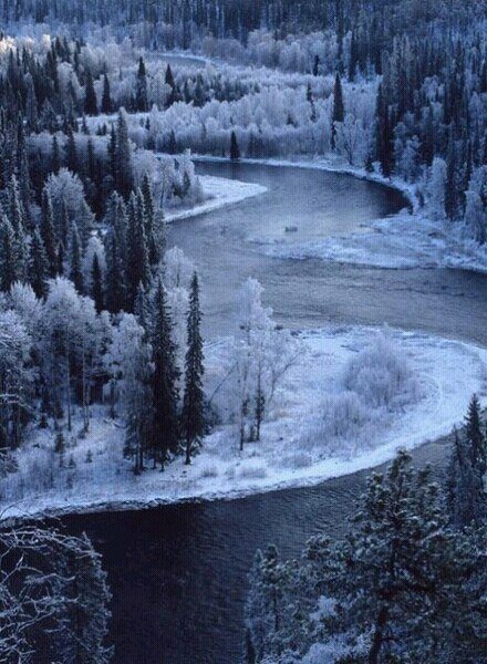 №518473 - река, пейзаж, зима - оригинал