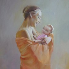 Оригинал схемы вышивки «Мать и младенец» (№518518)