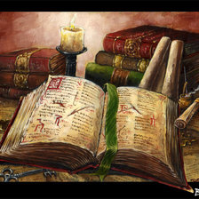 Схема вышивки «Натюрморт с книгами»