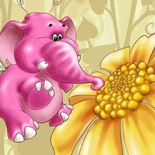 Схема вышивки «Розовый слон»