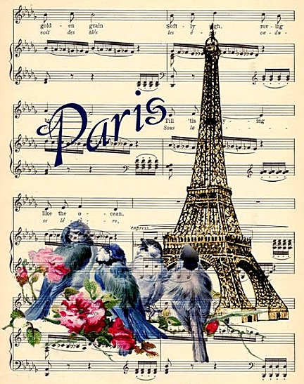 Парижская весна - мелодия, париж, весна, птички - оригинал