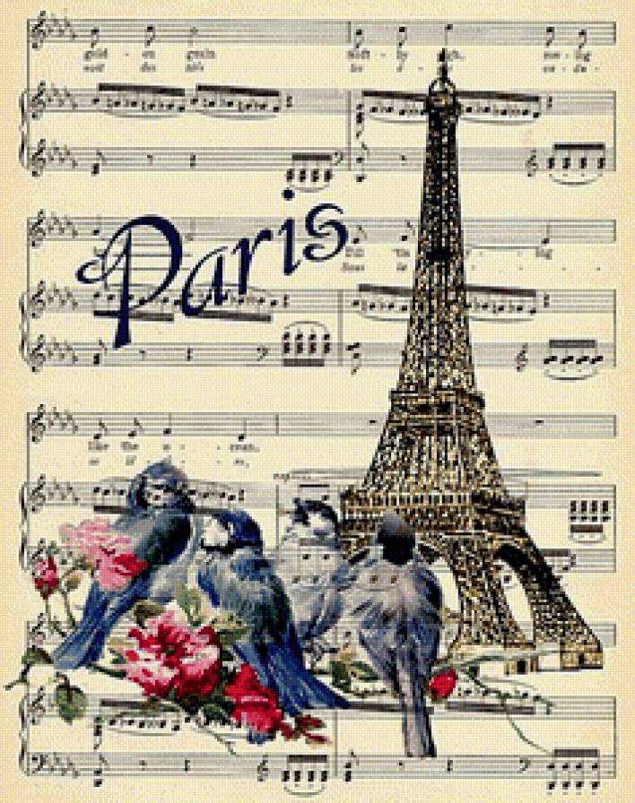 Парижская весна - птички, мелодия, весна, париж - предпросмотр