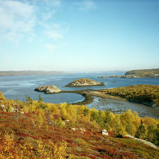 Схема вышивки «Кольский залив.осень.»