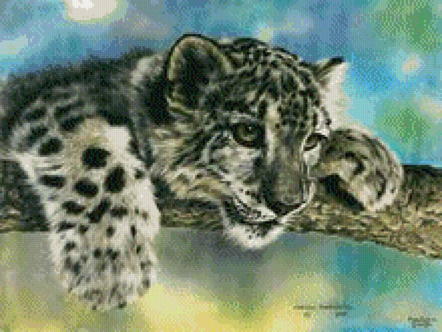 белый леопард - леопард - предпросмотр