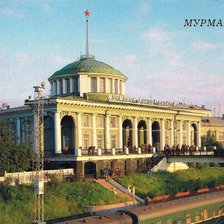 Схема вышивки «Мурманск-вокзал»