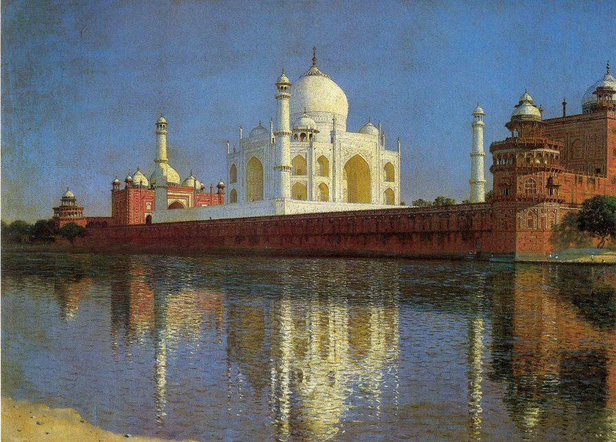 Мавзолей Тадж-Махал в Агре (худ. В.В. Верещагин) - живопись, пейзаж, картина - оригинал