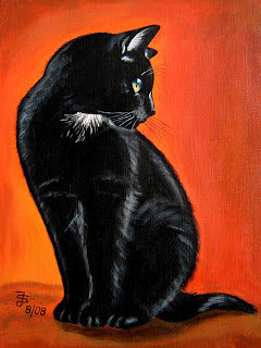 Черный кот - кошки, животные - оригинал