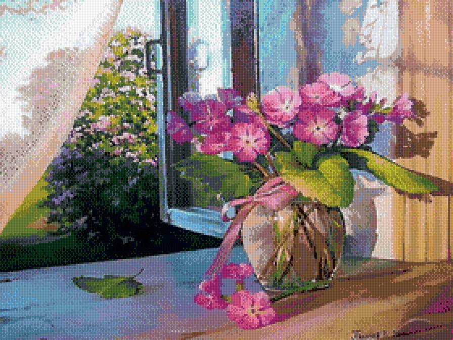 Замечательное утро. - букет цветов, утро, лето - предпросмотр