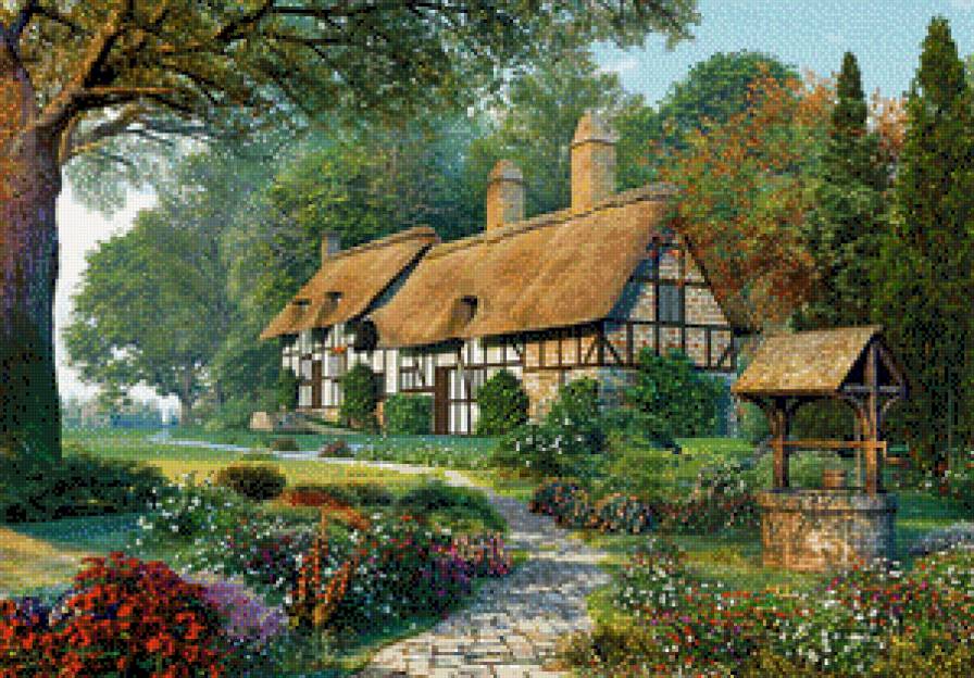 худ.Андрис Орпинас Сказочные домики - картины, картина, пейзаж - предпросмотр