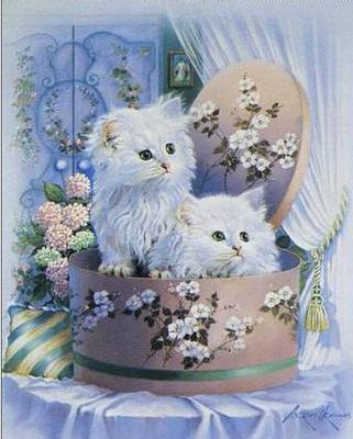 худ.Андрис Орпинас котята - кошки - оригинал