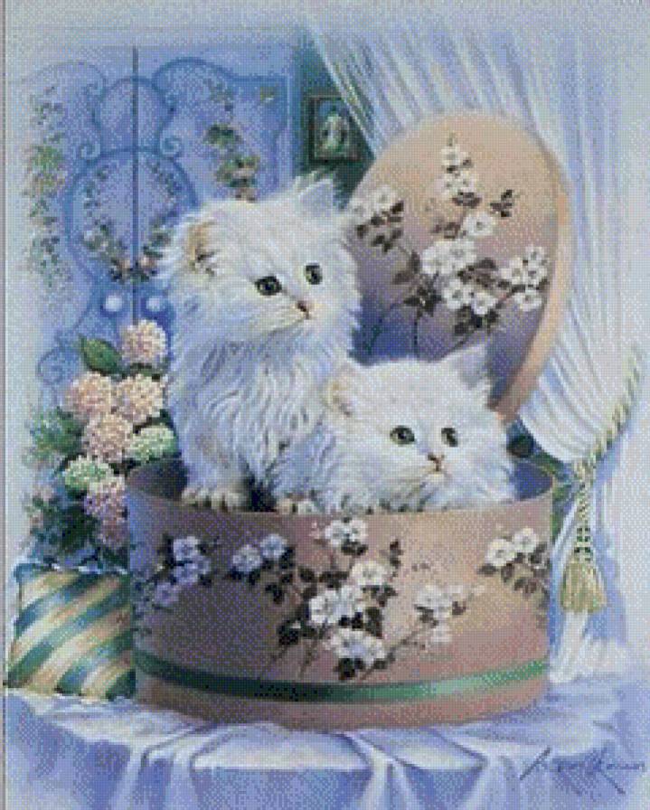 худ.Андрис Орпинас котята - кошки - предпросмотр