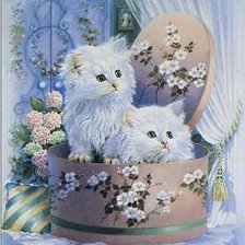 Схема вышивки «худ.Андрис Орпинас котята»