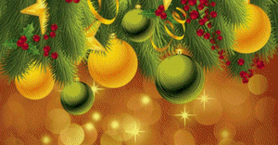 создаем  новогоднее настроение - звезда, остролист, елка, гирлянда, игрушка - предпросмотр