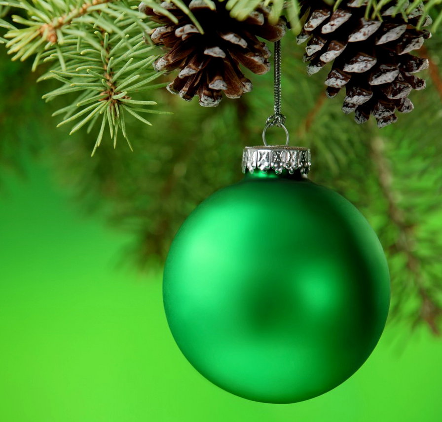 создаем  новогоднее настроение - шар, шишка, елка, игрушка - оригинал