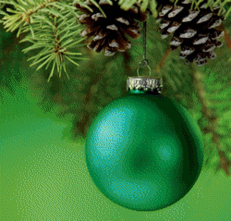 создаем  новогоднее настроение - шар, елка, шишка, игрушка - предпросмотр