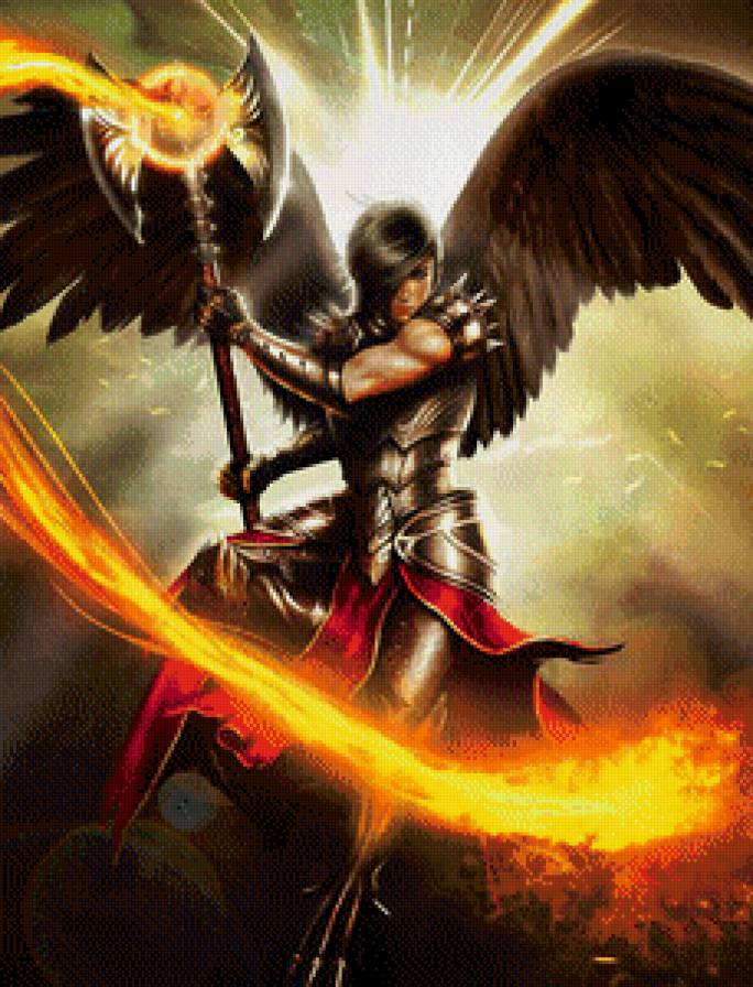 ангел - парень, магия, люди, оружие, фэнтези, миф, сказка, ангел - предпросмотр