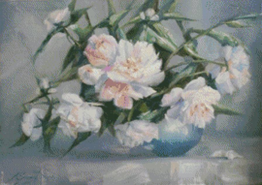 Piony-Wladimir Ekimow - ziwopis, cwety - предпросмотр