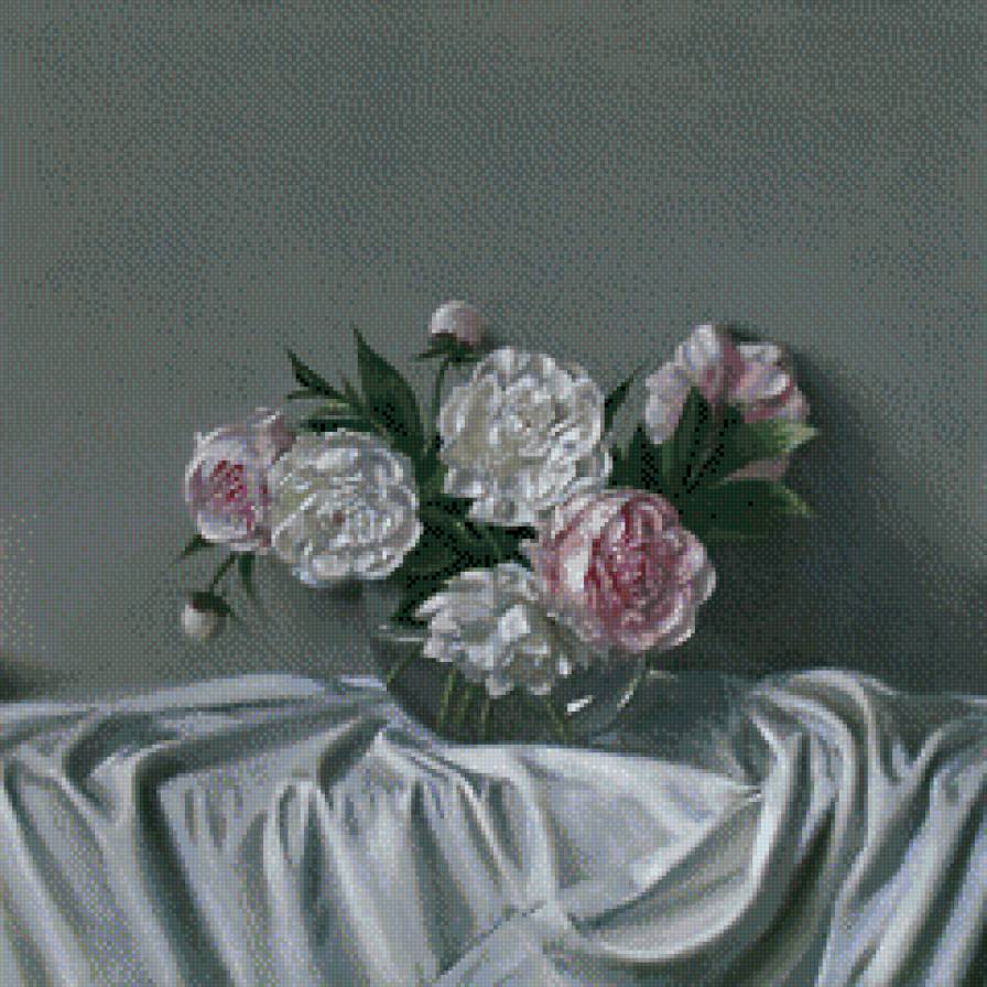 Piony-Raymond Han - cwety, ziwopis - предпросмотр