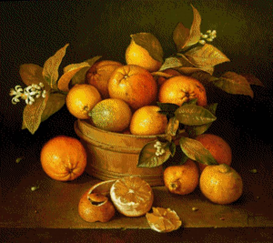 серия ,,натюрморт" - натюрморт.фрукты.апельсины - предпросмотр