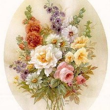 Оригинал схемы вышивки «Цветы» (№520521)