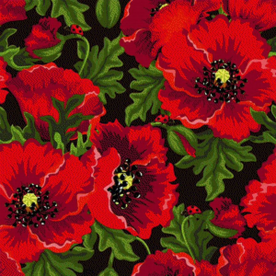 подушка красный мак - мак, цветок, подушка - предпросмотр