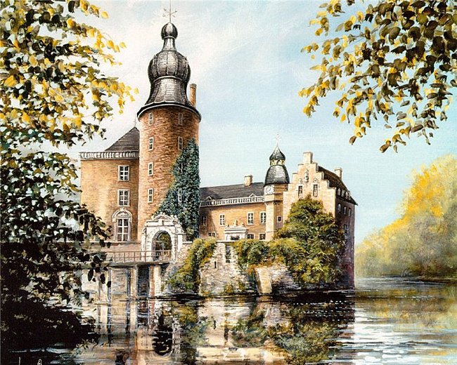 Замок - пейзаж - оригинал