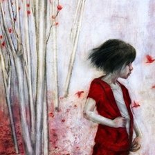 Схема вышивки «красная шапка»