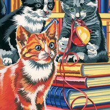 Схема вышивки «котята»