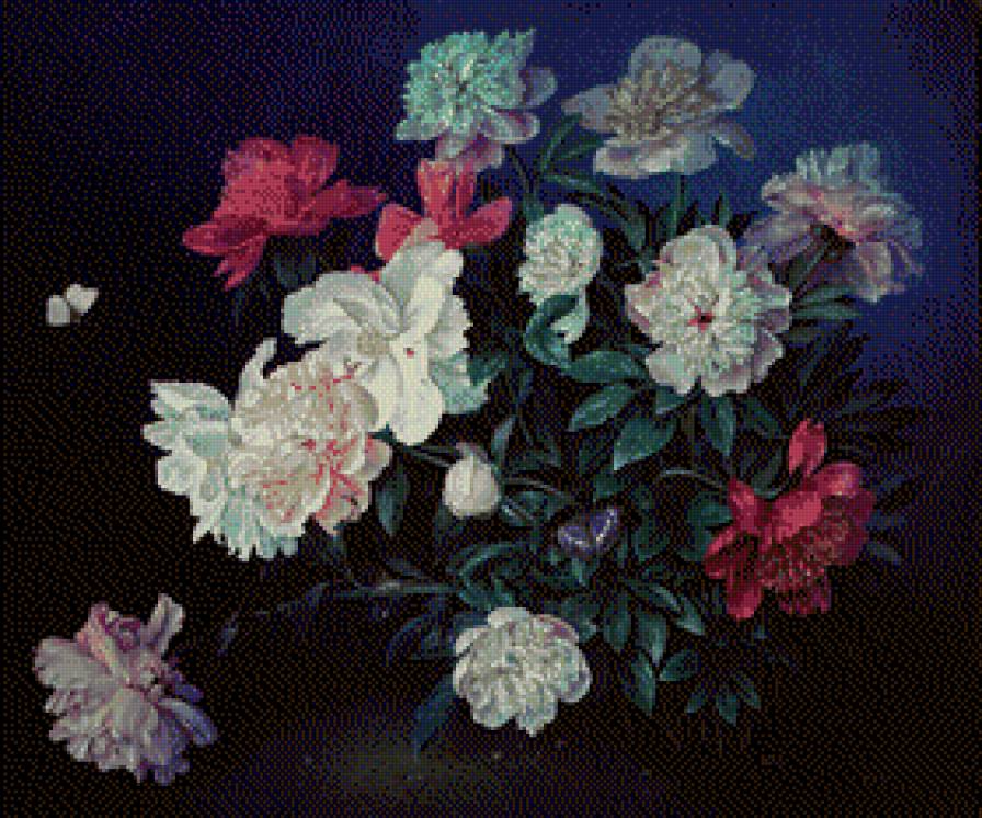 Piony-Jose Escofet - ziwopis, cwety - предпросмотр