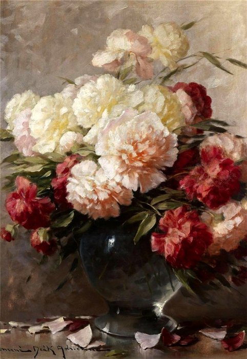 Piony-Adrienne Heczne Deak - cwety, ziwopis - оригинал