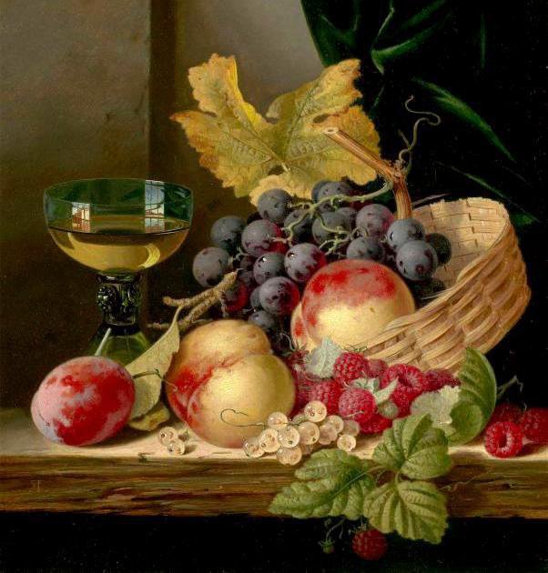 Натюрморт с виноградом - натурморт, фрукты - оригинал