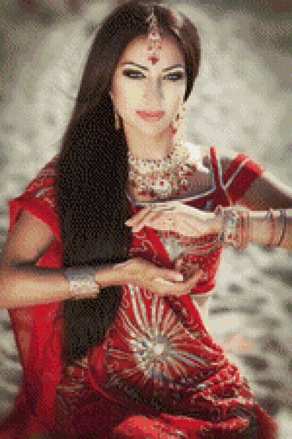 индианка - индия, красный, девушка - предпросмотр