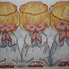 Оригинал схемы вышивки «три ангелочка» (№521848)