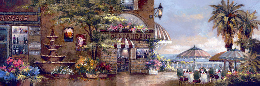 Ресторанчик на набережной. - кафе, городской пейзаж, набережная, ресторанчики - оригинал