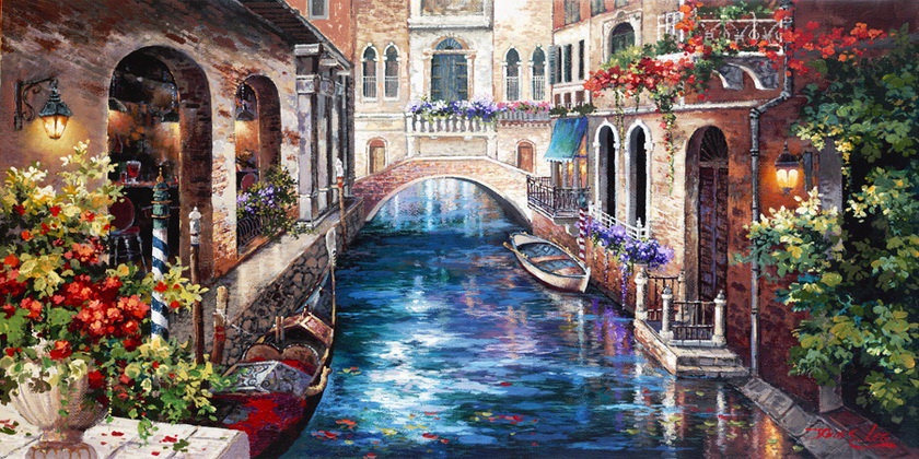 Венецианские каналы. - городской пейзаж, венеция - оригинал