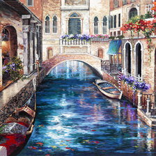 Оригинал схемы вышивки «Венецианские каналы.» (№521866)