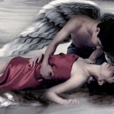 Оригинал схемы вышивки «Влюбленый ангел» (№521926)