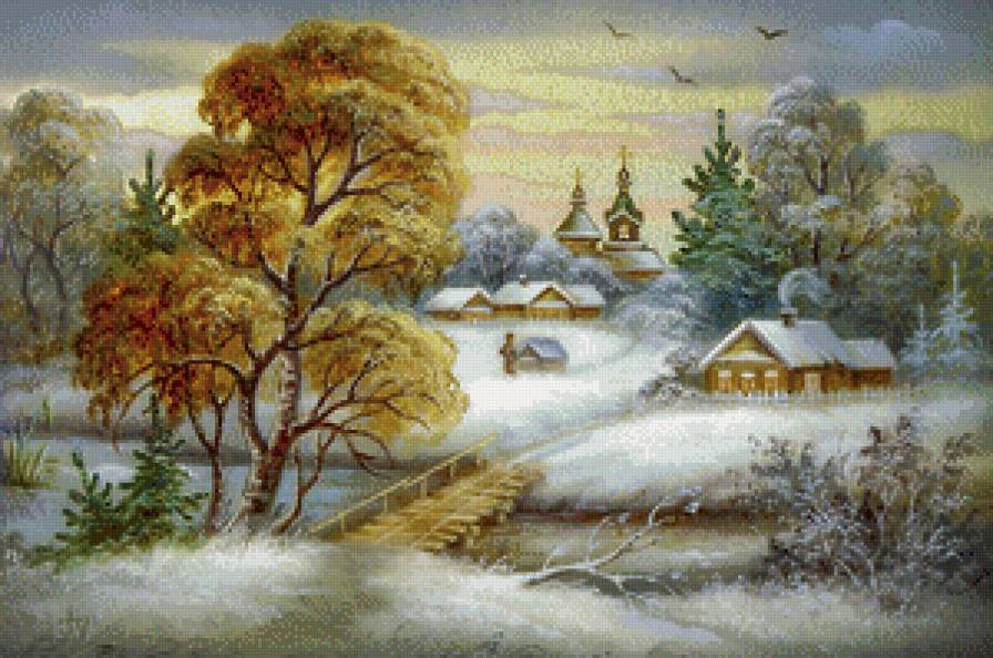 зимний пейзаж - предпросмотр