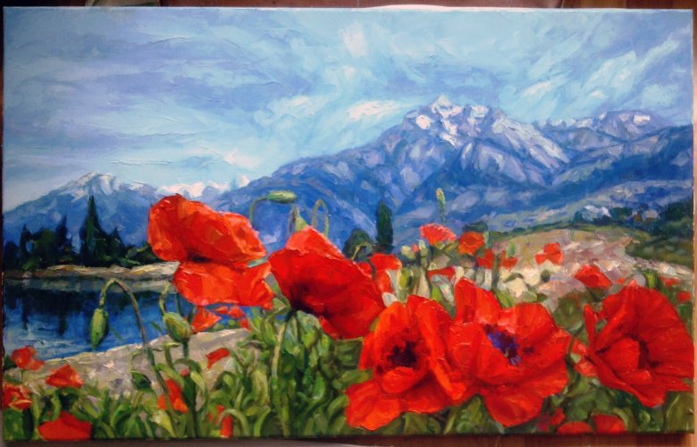 маки в горах - оригинал