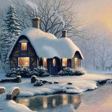 Схема вышивки «Серия "Зимний пейзаж"»