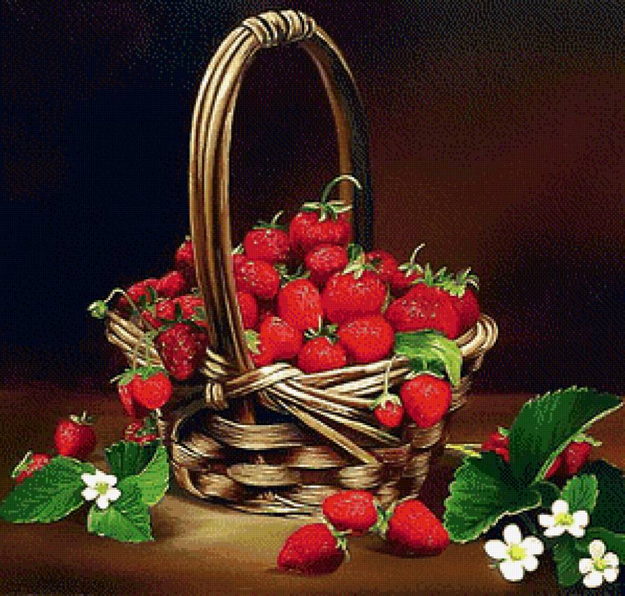 Корзинка клубники - клубника, корзинка - предпросмотр