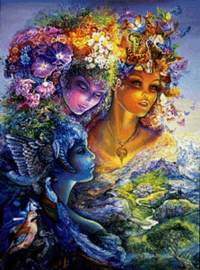 Серия "Сказочный мир" - птицы, пейзаж, девушки - предпросмотр