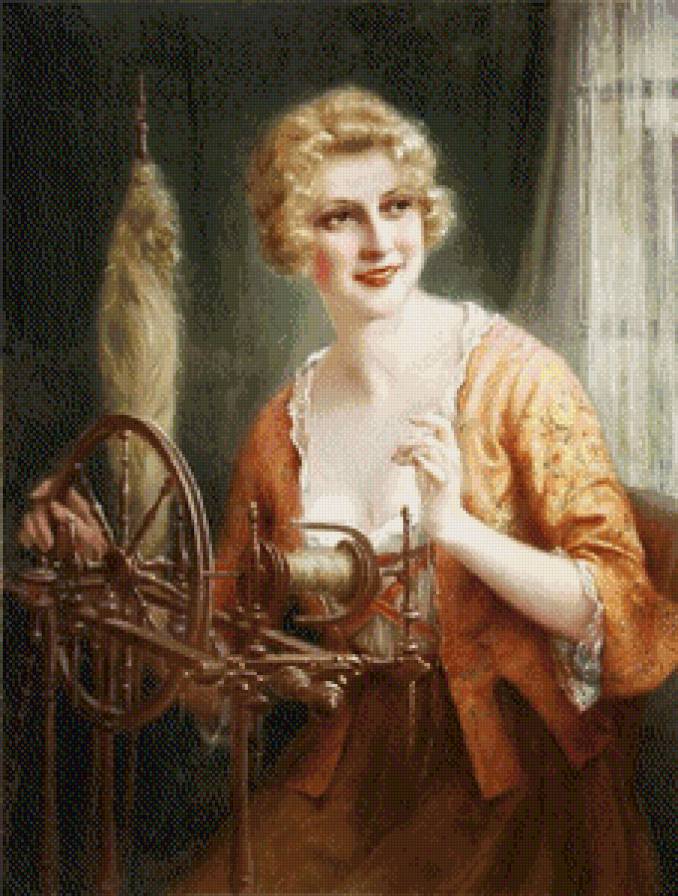 пряха - картина - предпросмотр