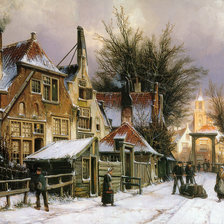 Схема вышивки «старый город»